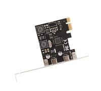 Jiawu Carte d'extension PCI E vers Type C 2 Ports Super Vitesse 5 Gbit/s, Assurance Intelligente Indépendante, Adaptateur PCIe USB C pour Condensateur de Stabilisation de Tension, Court-Circuit