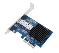 Jiawu Carte Réseau 10G, PCIe 3.0 2 Voies Prenant en Charge la Norme 10GBASE LR SR, Adaptateur Ethernet Fibre Optique avec Port SFP Unique pour Station de Travail Server