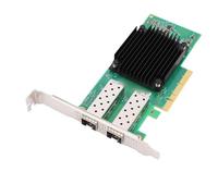 Jiawu Carte Réseau Ethernet Double Port PCI Express 3.0 X8 pour Centres de Données et Cloud Computing, Jeu de Puces ConnectX 5 en pour la Virtualisation et Le Stockage, avec Faible Consommation