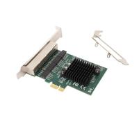 Jiawu Carte Réseau Gigabit Ethernet 4 Ports PCIe X1 pour Serveurs | Transfert de données à haut débit, connectivité réseau stable, efficacité énergétique améliorée