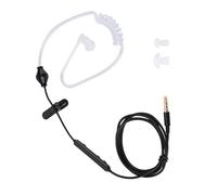 Jiawu Casque Intra-Auriculaire avec Microphone Filaire, Oreillette pour | Écouteur de sécurité filaire avec isolation phonique, tube flexible pour la conduite, radioprotection, contrôle par bouton