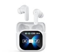 Jiawu Casque sans Fil avec écran Tactile Couleur, Casque Antibruit ANC/ENC avec Traduction AI, de Musique avec Haute Résolution pour Le Travail et Les Voyages (White)