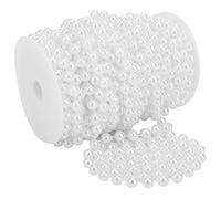 Jiawu Chaîne de Perles, 20 M Coupées à n'importe Quelle Longueur, Chaîne de Fausses Perles ABS, Suspendues de Décoration avec une Couleur Vive Uniforme pour Accessoires de Vêtements de Bricolage,