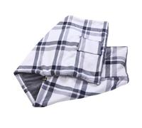Jiawu Châle électrique Ultra Doux pour la Peau, Couverture Chauffante Portable pour la Maison et le Camping en Plein Air (Plaid blanc gris)