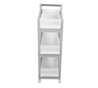 Jiawu Chariot de Rangement Roulant avec Tiroirs Coulissants, Chariot Utilitaire étroit avec Poignée et 4 Roues Universelles pour Cuisine, Salle de Bain, Espaces Minces, Paniers Coulissants, Support