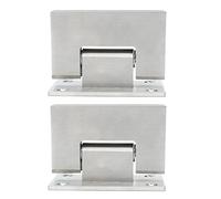 Jiawu Charnière de Porte en Verre Robuste à 90 Degrés, 2 Charnières de Porte de Douche en Verre sans Cadre en Acier Inoxydable pour Toilettes de Salle de Bain, Charnière de Portail à Pince Durable