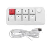 Jiawu Clavier à 8 Touches, Clavier Mécanique Macro Programmable, Claviers Numérique Filaire USB C avec échange à Chaud et Commutation de Couche pour Le Travail de Jeu sur PC (White)