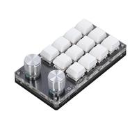 Jiawu Clavier Mécanique à Interrupteur Rouge avec Boutons Personnalisables pour Augmenter la productivité - Bureau, Jeux, Musique, Médias - Anti-poussière, DC 5 V 1 A