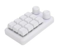Jiawu Clavier Personnalisable, Clavier Macro Programmable avec Interrupteur Bleu amélioré, Double Boutons de Contrôle LED RVB, Petit 12 Touches avec Stockage intégré de Type C, alimenté pour la Maison