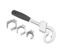 Jiawu vier Réglable Grande Ouverture 80 Mm, Outil de Réparation de Plomberie pour Robinet de Salle de Bain e Robinet Multifonctionnelle à Ressort avec Dents en Arc, Poignée en Alliage