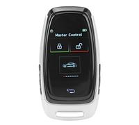Jiawu Clé Intelligente LCD avec écran Tactile, Bluetooth 5.0, Système d'entrée sans vec Un Bouton de Démarrage, Démarreur à Distance Anti-Perte (Silver)