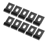 Jiawu Clips de Base de Serre 10 Pièces, Pinces de Base en Aluminium, Fixations à Crochet pour Serres, Fixations de en Métal argenté avec Conception à Pression pour Structures Extérieures (BLACK)