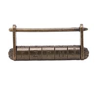 Jiawu Combinaison de Cadenas Antique, Serrure à Mot de Passe Vintage avec Lettres, Serrure à Code Anglais Rétro en Alliage de Zinc pour Armoire, Tiroir, Boîte à Bijoux, à Faire Soi-même