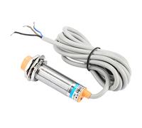 Jiawu Commutateur de Capteur de proximité Capacitif, Distance de Détection de 10 Mm NPN NC 3 Fils, Commutateur de Capteur de proximité à Coque Métallique sans Contact avec Détection Réglable pour le