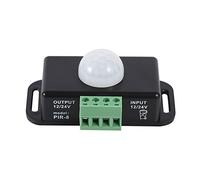 Jiawu Commutateur de Détecteur de Mouvement, Installation Facile, Commutateur de Détecteur de Mouvement sans Scintillement, de de Capteur PIR avec Temps de Retard Réglable 1-10 Min pour Lampe à