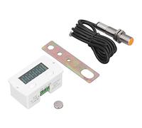 Jiawu Compteur Numérique, Compteur à 6 Chiffres alimenté par Batterie, à Induction Magnétique avec Câble de Détection et Aimant pour Poinçonneuses, Machines-outils, Ligne d'assemblage