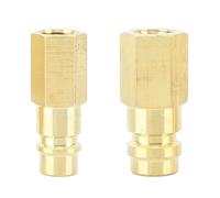 Jiawu Connecteur de Climatiseur R134A, Adaptateur SAE 1/4 Po, Kit de Conversion de Système Réfrigérant en Laiton, Déconnexion Rapide pour Port AC Bas Haut
