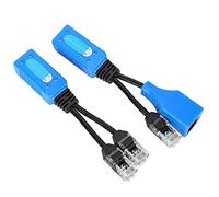 Jiawu Connecteurs de Câble PoE, Répartiteur d'injecteur PoE Passif, Support 5 V, 12 V, 24, 48, Adaptateur RJ45 avec Prise Jack DC pour Caméras de sécurité IP, Points d'accès sans Fil,