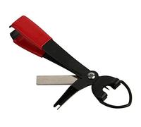 Jiawu Coupe-Ligne de Pêche, Métal, Revêtement Noir, Pierre à Aiguiser | Outil d\'attache de mouche avec aiguille de queue, mise en forme de trou de filetage, 17g, pour matériel de pêche