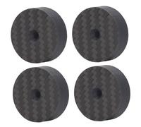 Jiawu Coussinets d'isolation de Haut-Parleur, Supports de Haut-Parleur HiFi à Absorption des Chocs en Fibre de Carbone, Protecteurs de Pointes de Platine avec Ensemble de 4 Pièces pour