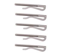Jiawu Croigne/Support de Printemps à Vin de 5pcs, Matériau Métallique électropulant, Inclination, Tout Simplement adapté aux Sacs Brèves en Cuir, Pièces de Rechange Idéales, Couleur Argentée Pure