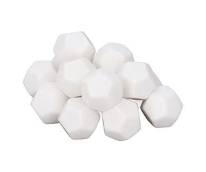 Jiawu Dé à 12 Faces Vierge, 30 Pièces, 2,2 Cm, Plastique, Blanc, à écrire | Kit de dés polyédriques, Graffiti de peinture à faire soi-même, outil d\'enseignement des mathématiques, jeux de classe,