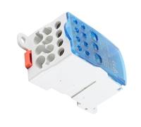 Jiawu Din Rail Terminal Block, 400A, 120mm² Input, Copper Conductor Box | Boîtier de jonction de puissance, coque ignifuge en nylon, couvercle transparent, pour armoires de distribution, panneaux