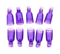 Jiawu Dissolvant de Vernis à Ongles, 10 Pièces de Clips pour Enlever le Vernis Gel, Aucune Feuille Nécessaire, Clip de Dissolvant pour Nail Art avec Insertion de Coton imbibé d'acétone pour Salon