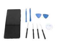 Jiawu Écran de Remplacement 6,8 Pouces Tactile 3D avec Cadre pour Lecteur d'empreintes digitales - Outils de réparation - Ensemble numériseur pour S21 Ultra 5G G998B EU