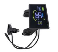 Jiawu Écran LCD pour Vélo électrique, écran LCD HD, Prise étanche, Connecteur à 6 Broches, Compteur Kilométrique et Compteur de Vitesse avec Indicateur de Niveau de Batterie pour Le Cyclisme en