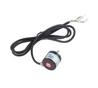 Jiawu Encodeur, 3000-6000 Tr/min 30KHZ ABZ triphasé 5-24V DC, Codeur Incrémental, Codeur à Arbre Plein avec Accouplement Flexible pour les Domaines d'ingénierie Bureautique (360Z)