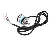 Jiawu Encodeur, 3000-6000 Tr/min 30KHZ ABZ triphasé 5-24V DC, Codeur Incrémental, Codeur à Arbre Plein avec Accouplement Flexible pour les Domaines d'ingénierie Bureautique (600Z)