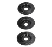 Jiawu Ensemble de 3 Disques de Sculpture sur Bois, Meules de Meuleuse d'angle en Acier au Carbone 100 Mm, Disques de Travail du Bois Plats Biseautés et Incurvés pour Meuleuse d'angle de 4-1/2 Pouces