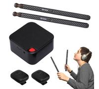 Jiawu Ensemble de Batterie électronique Virtuelle, Baguettes de Batterie Virtuelles à Détection de Mouvement 3D, Baguettes à Air avec Pédales et Convertisseur Audio pour la Pratique