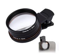 Jiawu Ensemble de Filtres Macro Gros Plan 52 Mm | Kit de Filtres D'objectif de Téléphone, Filtre Macro +1 +2 +4 +10 avec Clip de Téléphone, Cadre en Alliage D'aluminium