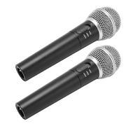 Jiawu Ensemble de Microphones sans Fil, 2 Pièces, Micros Portables Dynamiques avec Récepteur pour karaoké, Chant, Divertissement à Domicile, ABS