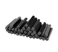 Jiawu Ensemble de Poinçons de Lettres Numériques, 36 Tampons en Acier au Carbone de 6 Mm avec Lettres de A à Z, Chiffres de 0 à 8 et Symbole, Tampon de avec Coque Rigide pour Métal, Bois, Plastique,