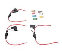 Jiawu Ensemble de Porte-Fusibles à Réinitialisation Automatique Durable avec Fusibles à Réinitialisation Automatique E71 pour Bateau, Camping-car, Voiture, Camion - 3 + 7 à Lame à