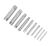 Jiawu Ensemble d'Extracteur de Tarauds Cassés en Acier Rapide - Extracteur de Vis Dénudées pour un Retrait Facile des Vis et Boulons Rouillés, Cassés ou corrodés. (10 PCS)