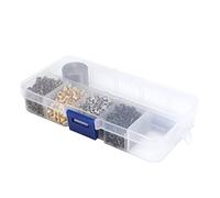 Jiawu Ensemble D'œillets en Métal en Cuivre de 2 Mm pour Sacs, Vêtements, Lacets, Kit D'œillets Durables avec Outils D'installation pour L'artisanat du Cuir, or, Argent, Bronze à