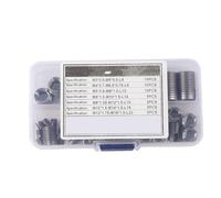 Jiawu Ensemble d'inserts Filetés Autotaraudeurs en Acier Inoxydable, 50 Pièces, Outil de Réparation de Renforcement de Filetage Intérieur pour Filetages Dénudés, M3 M4 M5 M6 M8 M10 M12, Kit de