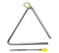 Jiawu Ensemble d'instruments Triangulaires en Métal de 5 Pouces, Triangle de Percussion à Main Compact et Léger avec un Son Agréable pour les Performances Individuelles, l'équipe Musicale, (6