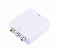 Jiawu Entrée HD vers Convertisseur AV , 1080p 60Hz, Vidéo Composite CVBS | Adaptateur d\'entrée numérique HD vers AV, Plug and Play, format NTSC PAL, pour enregistreurs DVD TV, magnétoscope,