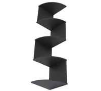 Jiawu Étagère d'angle Murale, Support de Rangement Multicouche à 5 Niveaux, Peu Encombrant, étagère de Rangement Murale avec Supports Renforcés pour Salon, Chambre à Coucher, Cuisine, Bureau (Noir