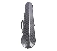 Jiawu Étui pour Violon en Fibre de Carbone, Coque Rigide Résistante aux Chocs avec Serrure à Combinaison Hygromètre Intégrée et Sangles Réglables pour Violons de Taille 4 4 3 1 2 1 8