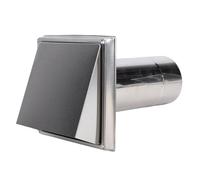 Jiawu Évent Mural à Capuche de 6 Pouces avec Amortisseur D'écran, Couvercle D'aération de Sèche-linge Extérieur, Capuchon de Couvercle D'aération pour Hotte de Cuisine Extérieure