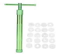Jiawu Extrudeuse d'argile, Kit de Presse Rotatif en Acier Inoxydable avec 20 Moules, Outil de Compression d'argile pour Poterie, Sculpture en Céramique, Pâtisserie, Décoration de Gâteaux