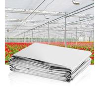 Jiawu Film Réfléchissant pour Plantes Argentées, 2 Pièces, 210x120cm, PETP, Accessoires de Lumière pour Serre de Jardin, Portable, Léger et Pliable