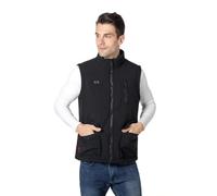 Jiawu Gilet Chauffant pour Hommes Hiver Extérieur Gilet Chauffant Intelligent à 3 Vitesses avec Double Contrôle pour la Chaleur du Cou-abdomen-dos XL-4XL (XXXL)