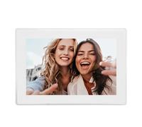 Jiawu Grand Cadre Photo Numérique WiFi 10,1 Pouces 1280X800 écran Tactile LED APP Télécommande Album Photo électronique pour Les Souvenirs de Famille (Prise UE)
